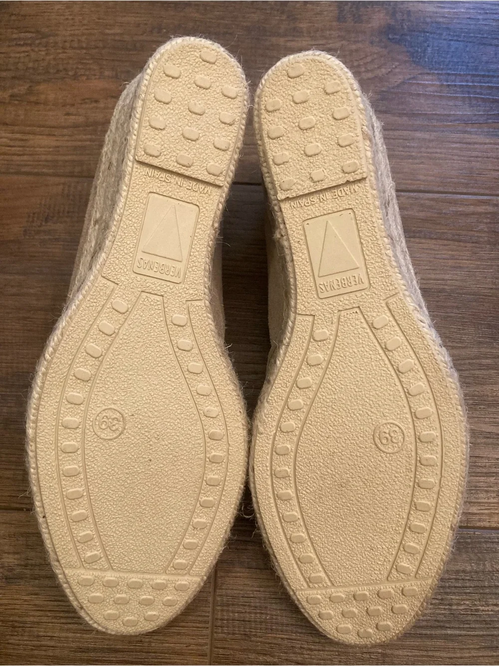 NWOT Verbenas Women’s Leather Espadrille Wedge Shoes